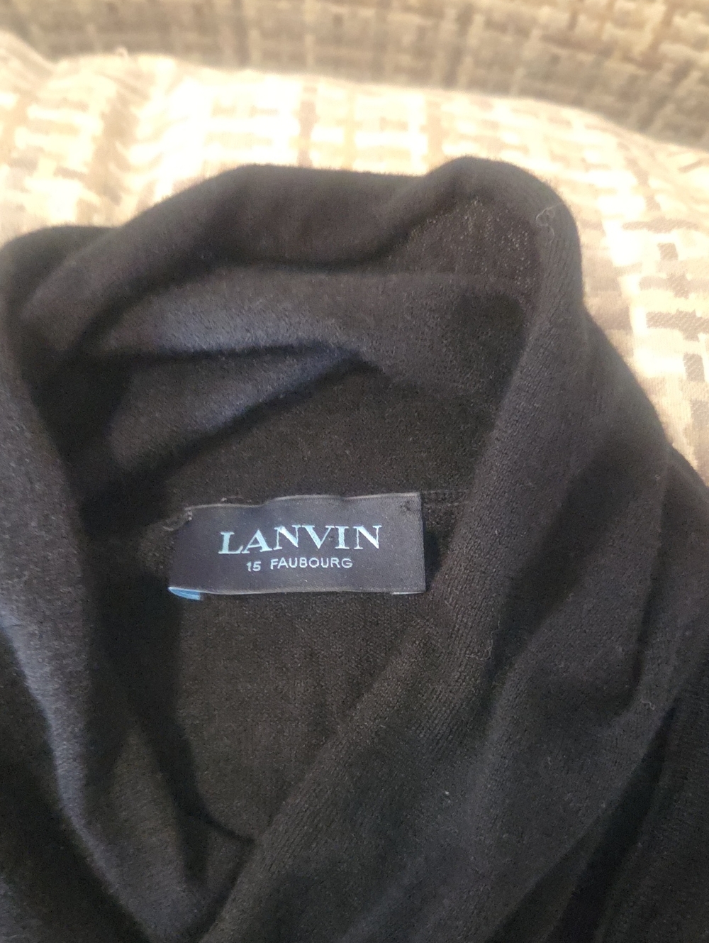 Lanvin Black Turtleneck Cashmere-silk Blend Sweater Size M